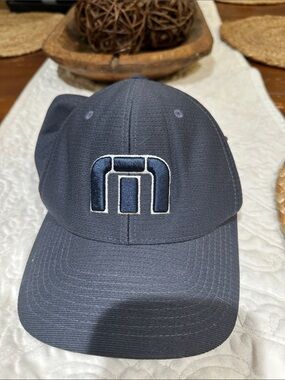 Men's Travis Mathew Dark Gray/Blue Performance Cap with Embroidered Logo
